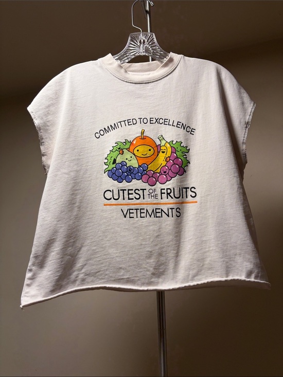 Tops - Authentic VETEMENTS "Committed to Excellence" Cutest of the Fruits Crop Top O/S
